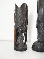 Sculpture, Oiseaux et serpents - 31 cm - Bois