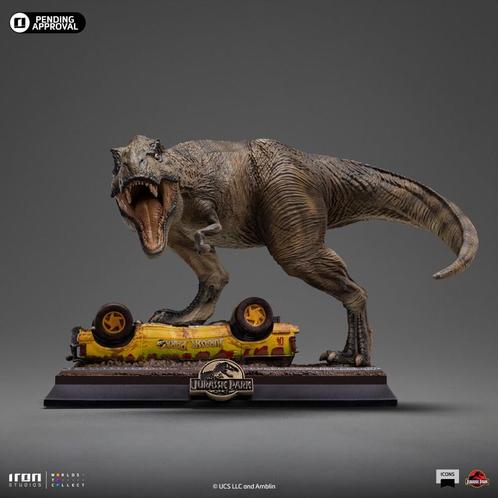 Jurassic Park Icons Statue T-Rex Attack 15 cm, Collections, Cinéma & Télévision, Enlèvement ou Envoi