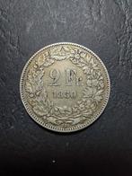 Zwitserland. 2 Francs 1850 / Helvetia seated