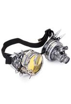 Goggles Steampunk Bril Spikes Vergrootglas Led Lampje Oud Zi, Ophalen of Verzenden