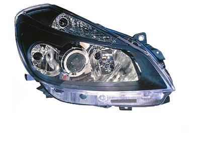 Renault Clio 2005-2008 Koplamp Zwart Rechts (Koplampen), Auto-onderdelen, Verlichting, Nieuw, Renault, Verzenden