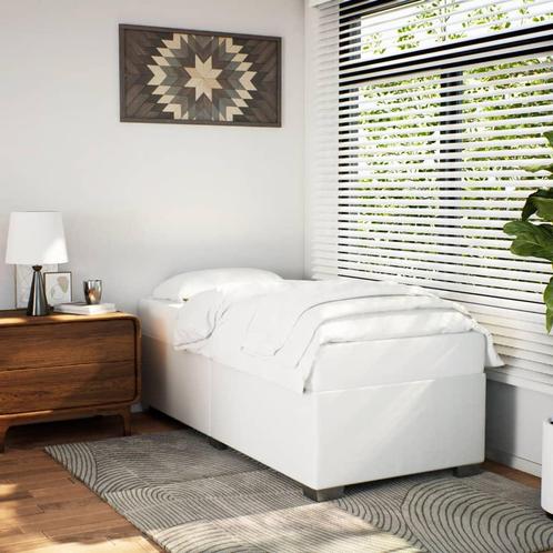 vidaXL Bedframe kunstleer wit 90x200 cm, Huis en Inrichting, Slaapkamer | Bedden, Nieuw, Verzenden