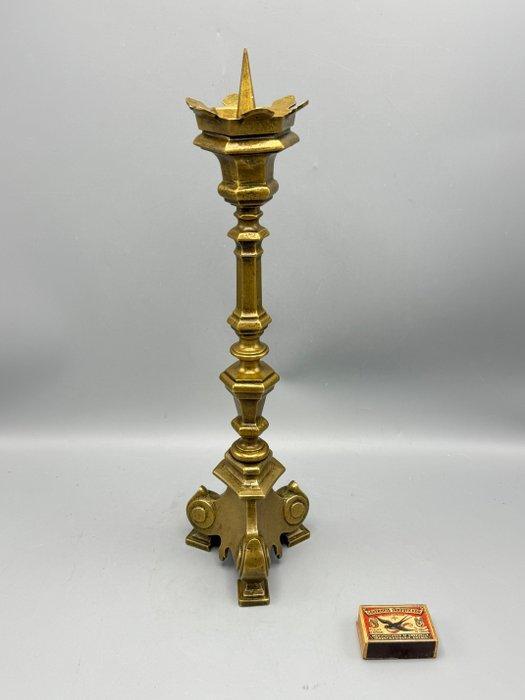 Kandelaar - Messing - Grote kerk kandelaar - 41 cm - 1,5 kg, Antiek en Kunst, Antiek | Boeken en Manuscripten