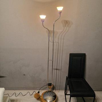 Lampadaire - larelco - Chrome, Verre - Lampe de sol