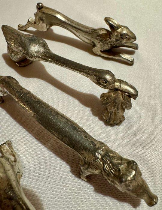 Messensteun (8) - Metaal, Verzilverd - Animaliers Frankrijk, Antiek en Kunst, Antiek | Keukengerei