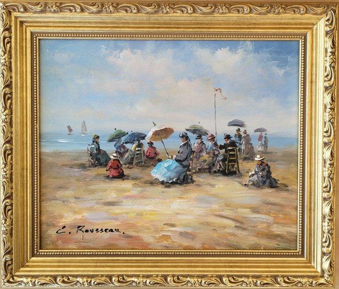 Camille Rousseau (1949) - Normandie ~ Sortie à la mer par, Antiek en Kunst, Kunst | Schilderijen | Klassiek