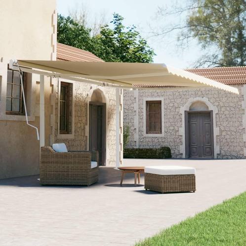 vidaXL Jeu de poteaux dauvent blanc 600x245 cm fer, Jardin & Terrasse, Parasols, Neuf, Envoi