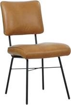 Cognac leren industriële design eetkamerstoel - Granada leer, Huis en Inrichting, Stoelen, Overige kleuren, Nieuw, Ophalen of Verzenden