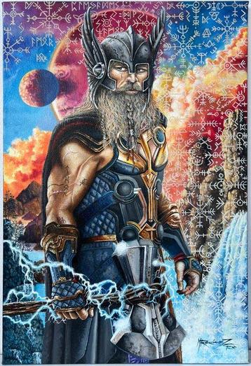 Martin Rodriguez - Thor: God of Gods - Original Oil Painting beschikbaar voor biedingen