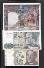 Spanje. - 3 banknotes - various dates  (Zonder Minimumprijs), Postzegels en Munten, Munten | Nederland