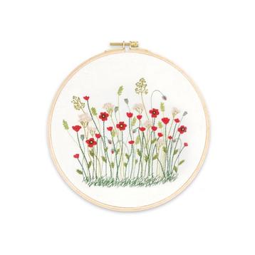 Bloemenperkje Borduurset met Borduurring Vrij Borduren 3D, Verzenden