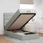 vidaXL Ottoman bed met matrassen 90x190cm fluweel lichtgrijs, Huis en Inrichting, Slaapkamer | Bedden, Verzenden, Nieuw