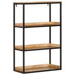 vidaXL Boekenkast 70x35x110 cm Massief Hout Ruw Mango, Huis en Inrichting, Kasten | Boekenkasten, Verzenden, Nieuw