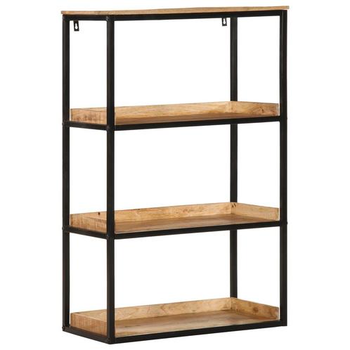 vidaXL Boekenkast 70x35x110 cm Massief Hout Ruw Mango, Huis en Inrichting, Kasten | Boekenkasten, Nieuw, Verzenden