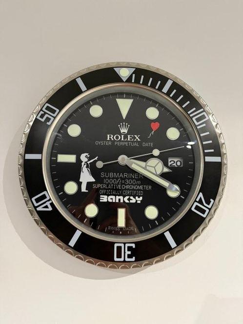ArtPej - Horloge XL Rolex Feat Banksy, Antiek en Kunst, Kunst | Schilderijen | Modern