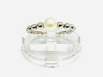 Ring - 18 karaat Witgoud Parel - Made in Italy, Nieuw