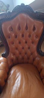 Fauteuil - Cuir - Fauteuil en cuir, Antiek en Kunst