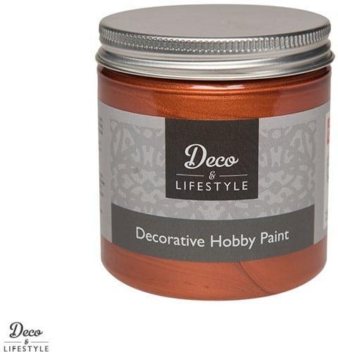 Decorative Hobby Paint krijtverf Metallic Copper 230 ml, Hobby en Vrije tijd, Knutselen, Nieuw
