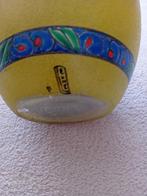 Leune - August Heiligenstein - Vase - Verre givré avec émail, Antiek en Kunst