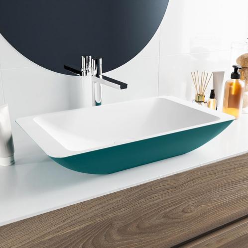 MONDIAZ TOPI Waskom solid surface 60cm kleur Smag / Talc, Doe-het-zelf en Bouw, Sanitair, Overige typen, Nieuw, Ophalen of Verzenden