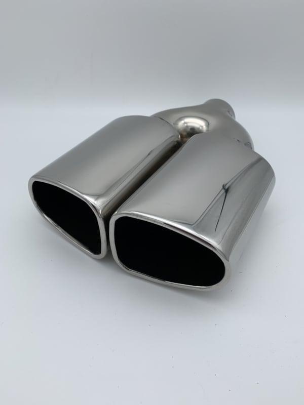 Uitlaat Sierstuk RVS Dubbel ovaal – 2 x 95X70mm, Auto-onderdelen, Uitlaatsystemen, Nieuw, Ophalen of Verzenden