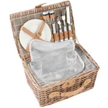 tectake Picknickmand Langeoog voor 2 personen, met koelvak & beschikbaar voor biedingen