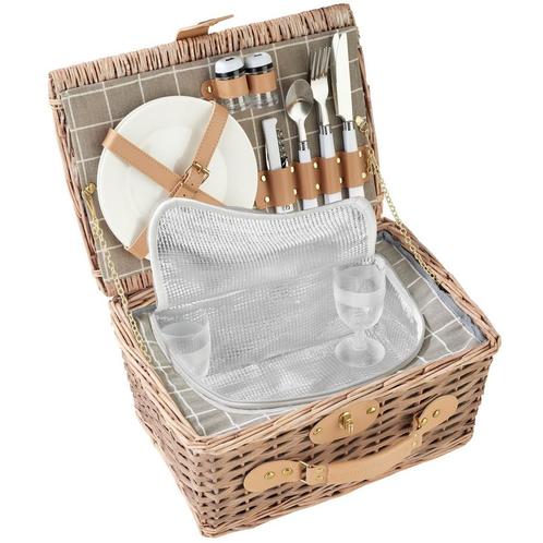 tectake Picknickmand Langeoog voor 2 personen, met koelvak &, Hobby en Vrije tijd, Picknickmanden, Verzenden