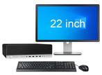 HP EliteDesk 800 G3 SFF i7 6e Gen + 22 Monitor + 2 jaar, Computers en Software, Ophalen of Verzenden, Nieuw, In_stock
