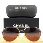 Chanel - Aviator Gold Tone Metal & Brown with Baguette, Nieuw