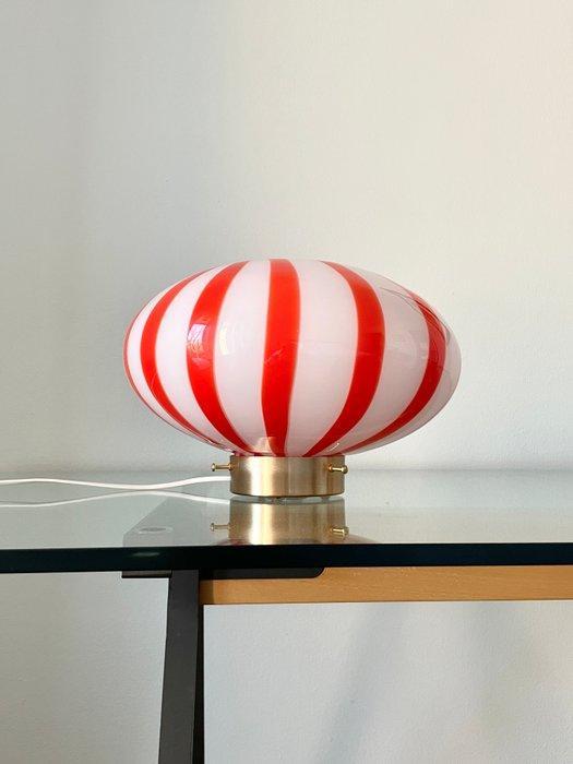 MIMU interior - Tafellamp - MURANO RED FILIGRANA D33 -, Antiek en Kunst, Antiek | Verlichting