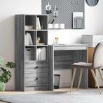 vidaXL Bureau met opslag met lade 2 pcs Grijs sonoma 70 x 50, Verzenden, Nieuw