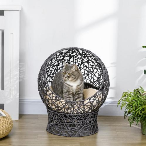 Kattenbedje - Comfortmax - Kussen &amp; kattenhuisje - Paars/Wit, Dieren en Toebehoren, Katten-accessoires, Nieuw, Ophalen of Verzenden