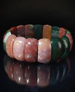 Prachtige Indische Agaat Armband in Rode Fluwelen