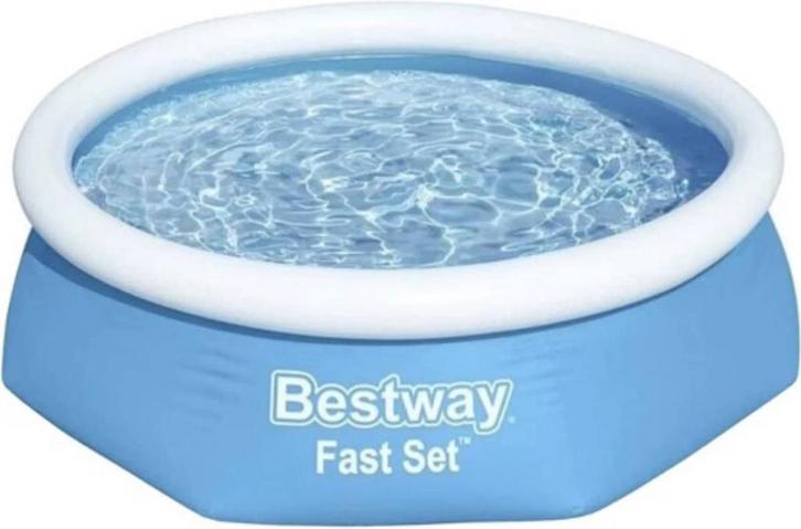 Bestway Fast Set opblaasbaar zwembad - 244x61 cm - Rond, Tuin en Terras, Zwembad-toebehoren, Zo goed als nieuw, Verzenden