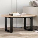 vidaXL Salontafel O-frame 80x50x40,5 cm grenenhout en staal, Huis en Inrichting, Tafels | Eettafels, Verzenden, Nieuw