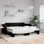 vidaXL Slaapbank met onderschuifbed en matrassen 90x200 cm, Huis en Inrichting, Verzenden, Nieuw