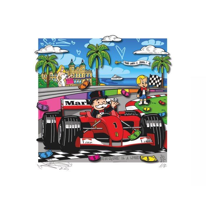 Louis Michel Krüger - Monaco Grand Prix (Mini) (3D-Artwork), Antiek en Kunst, Kunst | Schilderijen | Modern