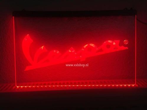 Vespa neon bord lamp LED verlichting reclame lichtbak, Huis en Inrichting, Lampen | Overige, Nieuw, Verzenden
