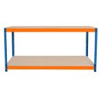 Werkbank met 2 Schappen S-Rax - 180 cm x 60 cm x 90 cm, Verzenden