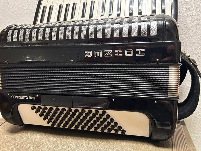 Hohner - Concerto III N - - Accordeon - Duitsland - 1985, Musique & Instruments, Instruments à vent | Flûtes à bec
