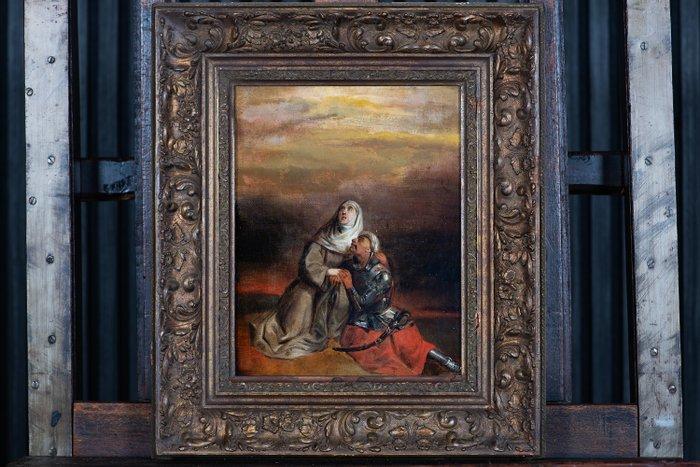 Franse School (XVII-XVIII) - Ottomaanse krijger bij een, Antiek en Kunst, Kunst | Schilderijen | Klassiek