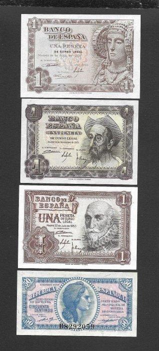 Spanje. - 11 Banknotes - various dates (Zonder Minimumprijs), Postzegels en Munten, Bankbiljetten | Europa | Niet-Eurobiljetten
