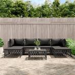 vidaXL Salon de jardin 7 pcs avec coussins anthracite, Tuin en Terras, Tuinsets en Loungesets, Verzenden, Salons de jardin