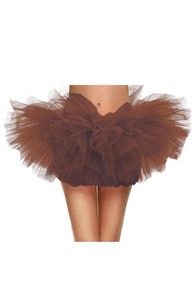 Korte Tutu Bruin Tule Rokje 116 122 128 134 140 146 152 Brui, Kinderen en Baby's, Carnavalskleding en Verkleedspullen, Meisje