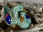 Herend - Beeldje - Fishnet pair of ducks - Porselein, Antiek en Kunst