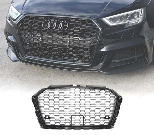 CALANDRE AUDI A3 8V 16-19 PDC LOOK RS3 NOIR BRILLANT, Autos : Pièces & Accessoires, Carrosserie & Tôlerie, Envoi