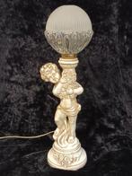 Tafellamp - putti lamp - Gips, Glas, Hars