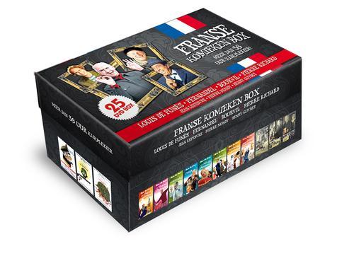 Franse komieken box (25dvd) op DVD, Cd's en Dvd's, Dvd's | Komedie, Nieuw in verpakking, Verzenden