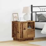 vidaXL Nachtkasten met LED - 2 stuks - Oud Hout - 50x34,5x50, Huis en Inrichting, Verzenden, Nieuw