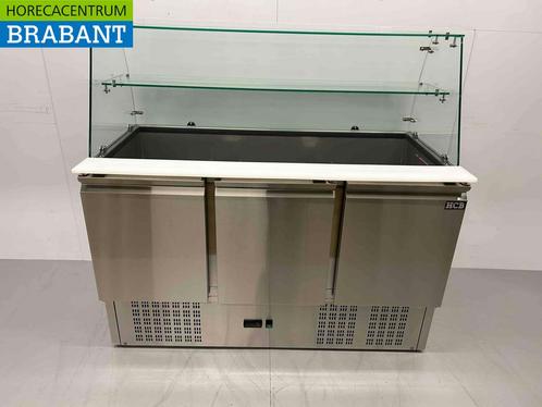 HCB RVS Saladette Koelwerkbank 3 deuren 1/1 GN met, Zakelijke goederen, Horeca | Keukenapparatuur, Ophalen of Verzenden